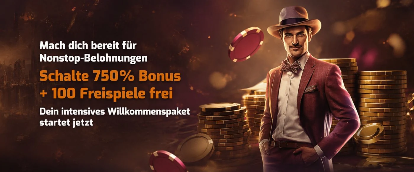 Schalte 750% Bonus + 100 Freispiele frei bei Casino Intense